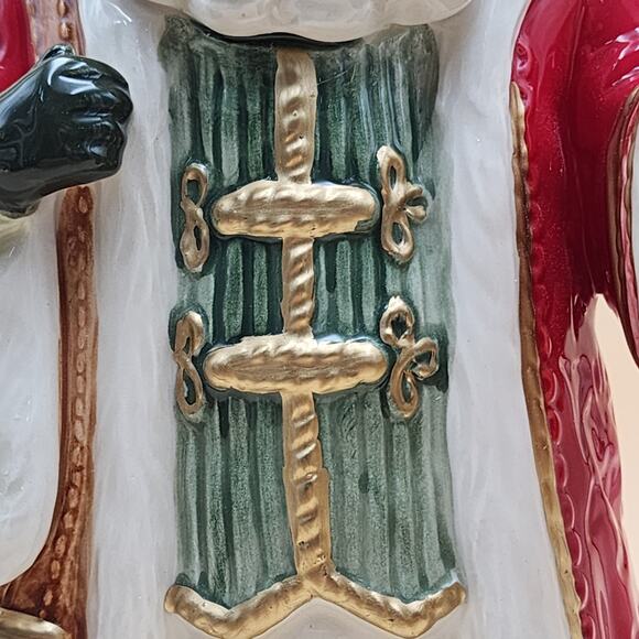 Fitz & Floyd Crimson Holiday Santa Studio 13" Figurine W/ Lantern Original Box - Picture 13 of 16